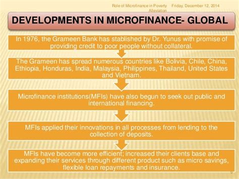 International Year of role of microfinance in poverty alleviation and .